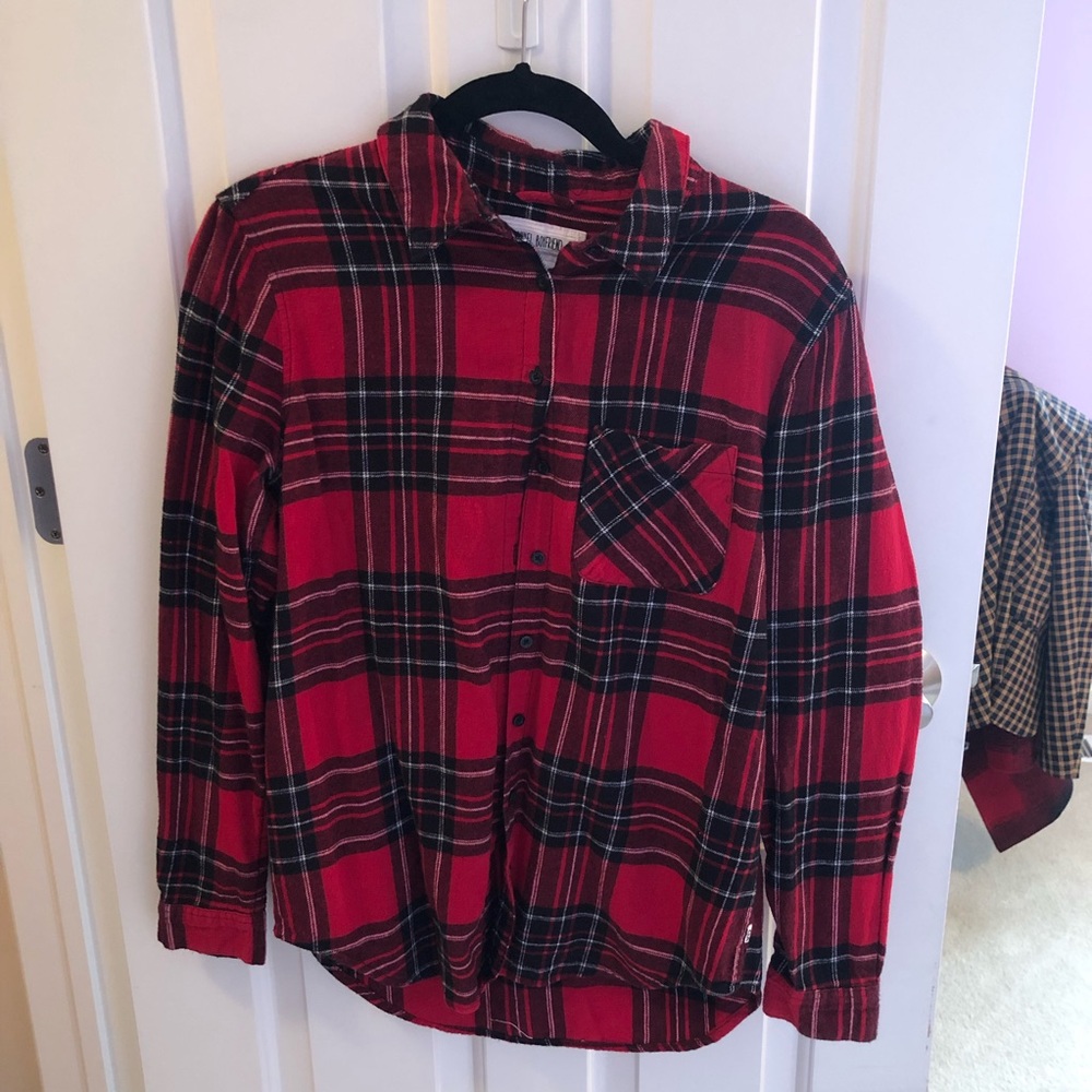 Garage red & black flannel shirt